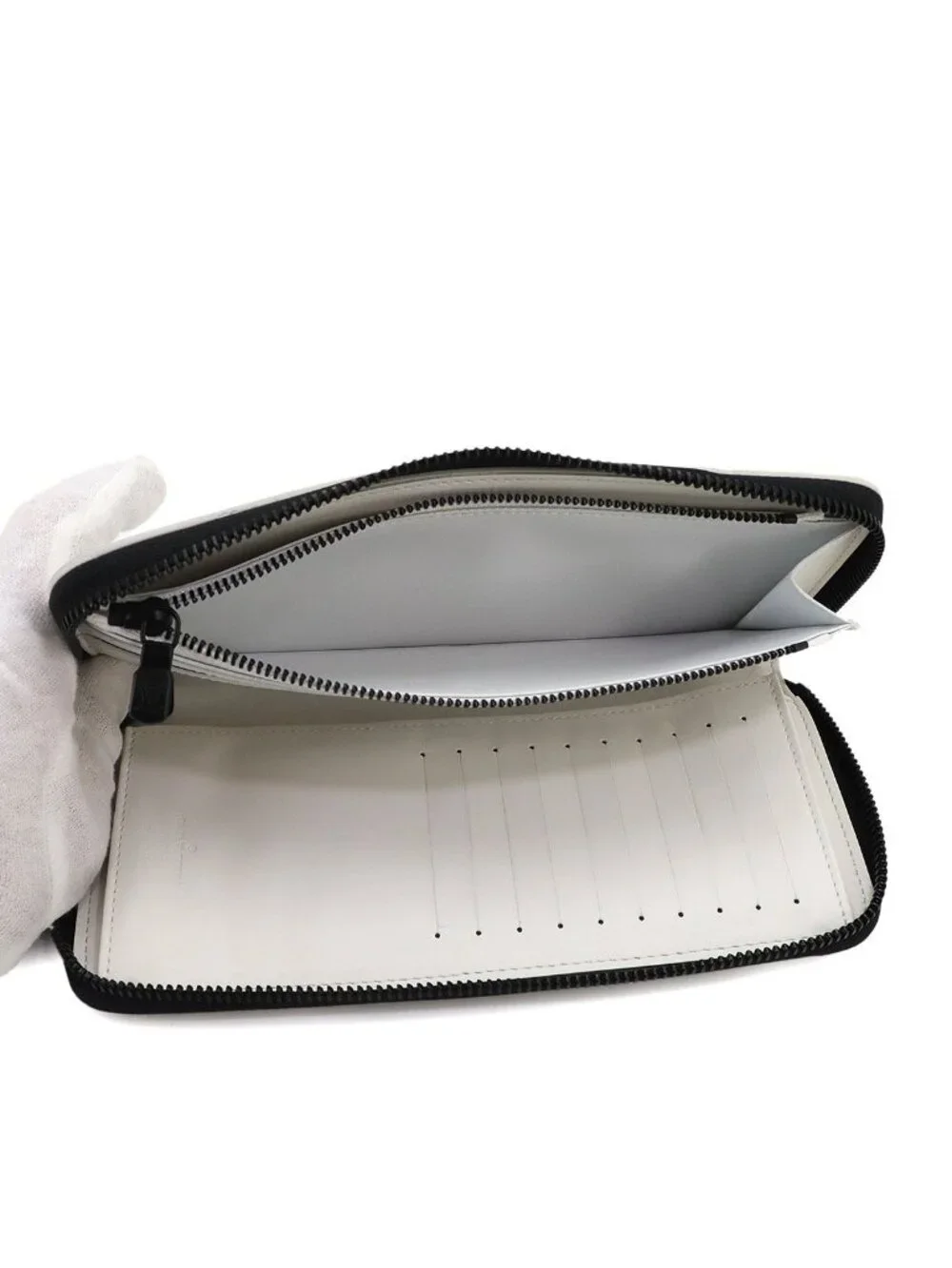 Louis Vuitton Monogram Shadow Zippy Wallet Vertical Leather White